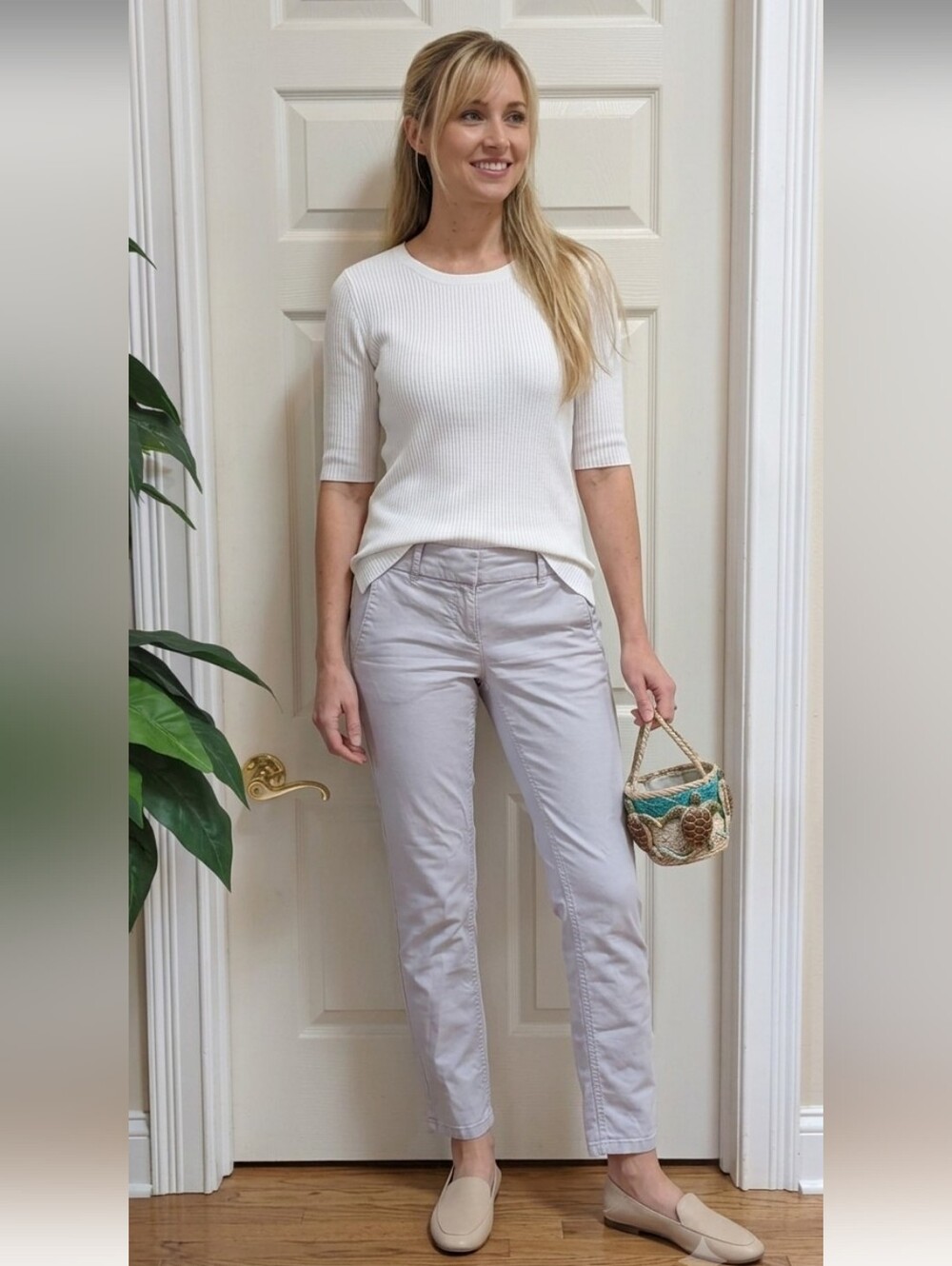 Loft Marisa Low Rise Women's Gray Trousers Size 0